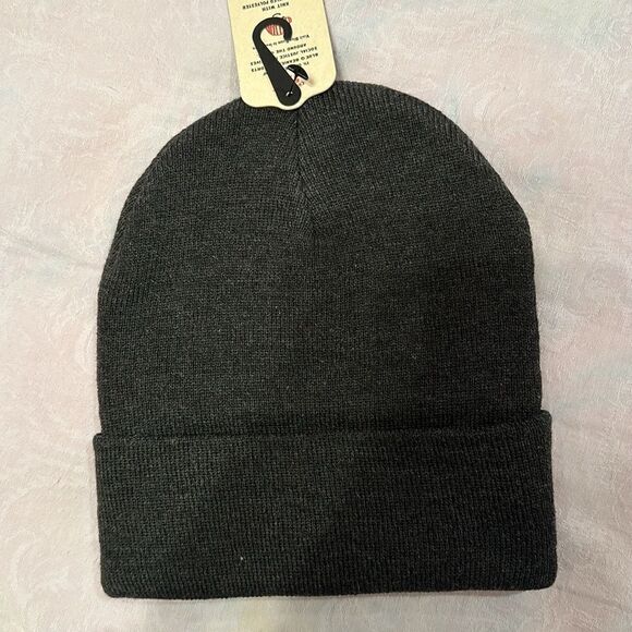 Beanie Blue Q Knit Head Insulator Skull Gray Unisex COPY - Picture 2 of 7